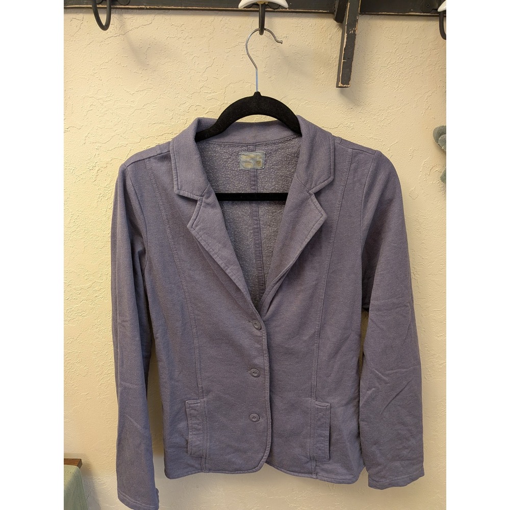 Ruff Hewn Women's Gray Blazer‎ Jacket Size S Button Front Long Sleeve Casual